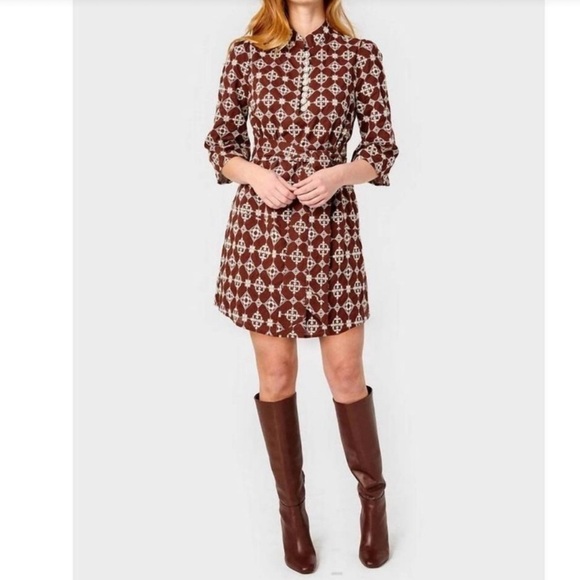 Chic Long Sleeve Geometric Dress - Picture 11 of 12